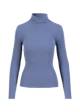 Rollkragenpullover Jazz & Chill, softly blue rib, Strickpullover, Blau