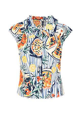 Sommerbluse Que sera, sera, prima pizza, Blusen & Tuniken, Blau