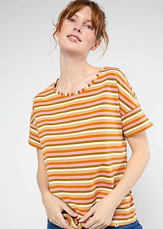 T-Shirt The Generous One, blushing sunbeams stripes, Tops, Brown