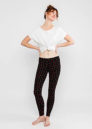 Cotton Leggings Lovely Legs, viva la rosa, Leggings, Black