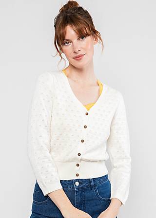 Cardigan Sweet Petite, white grapes knit, Cardigans, White