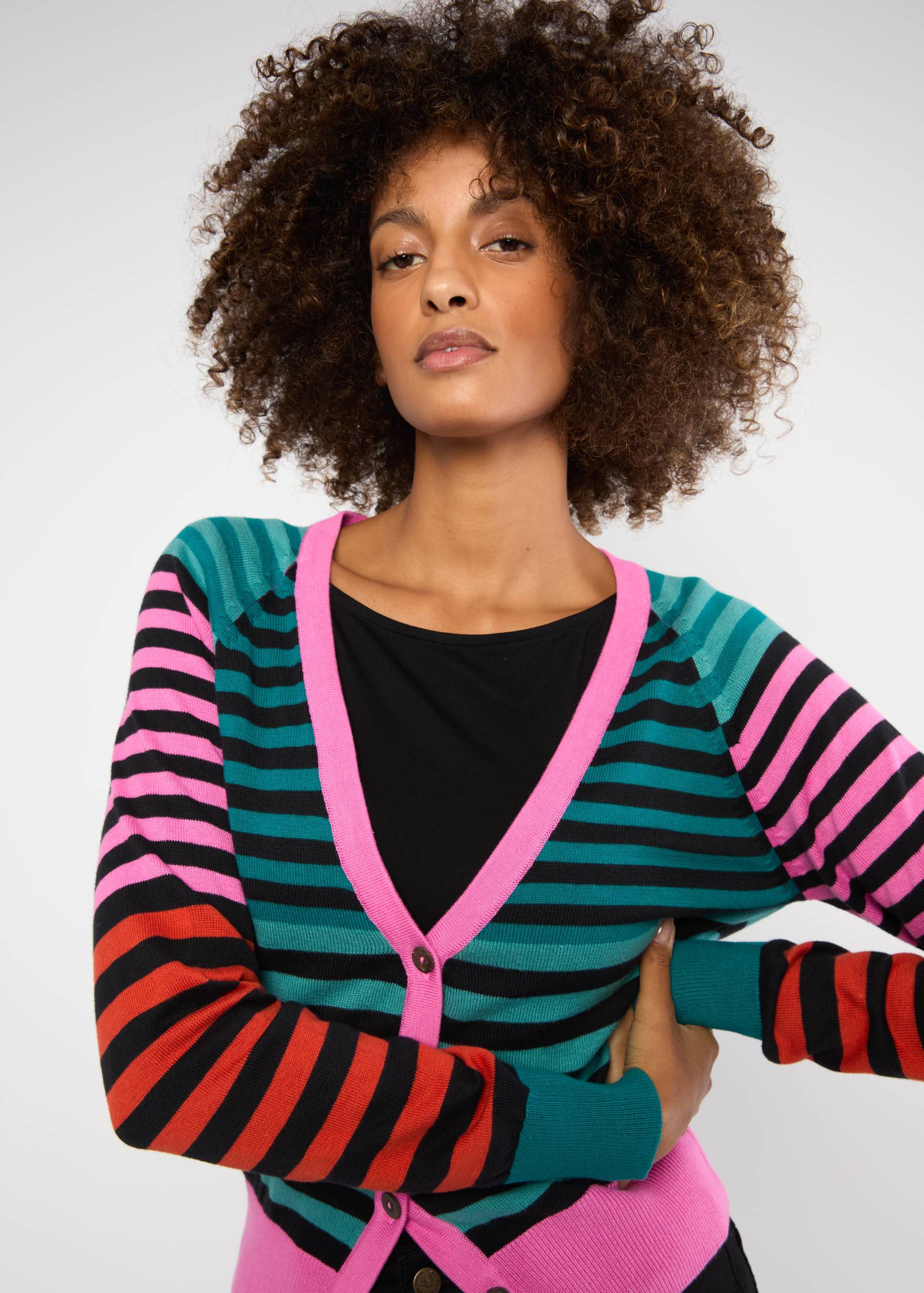 Cardigan Bright Side of Life, colorful magic show, Cardigans, Schwarz