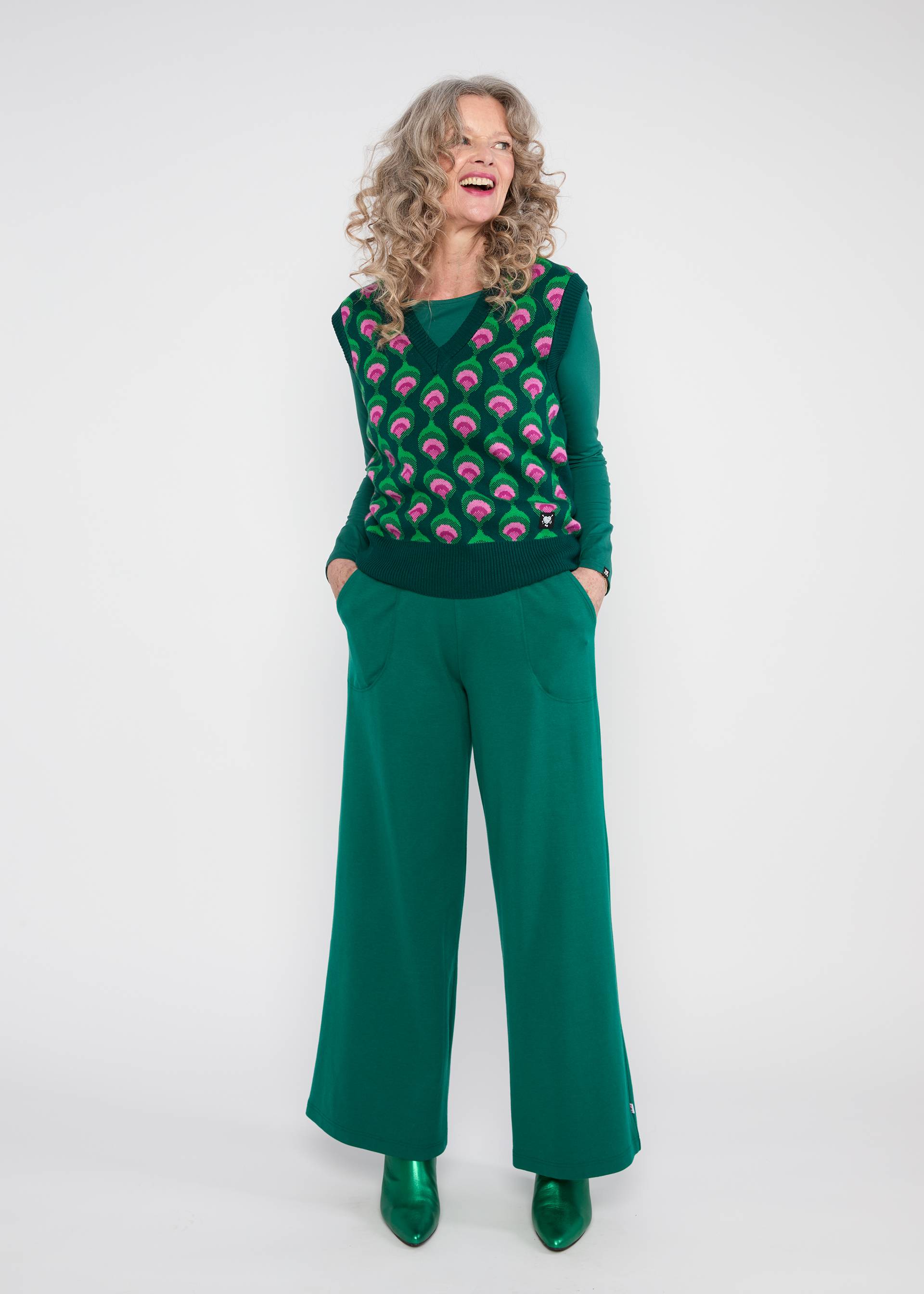 Strick-Pullunder Cute Storyteller, frog kisses, Strickpullover, Grün