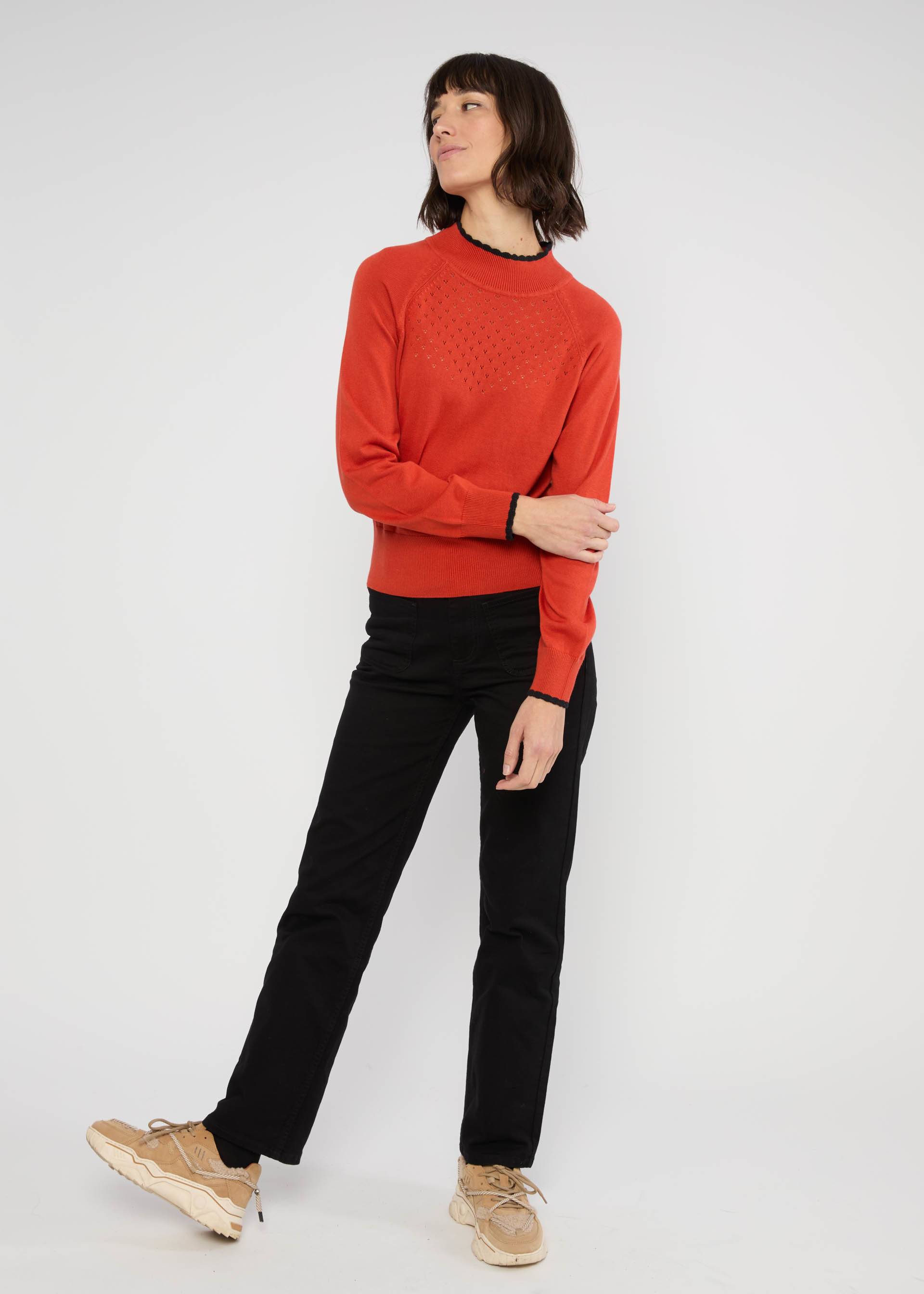 Strickpullover Delicious Minds, autumn shine red, Strickpullover, Rot