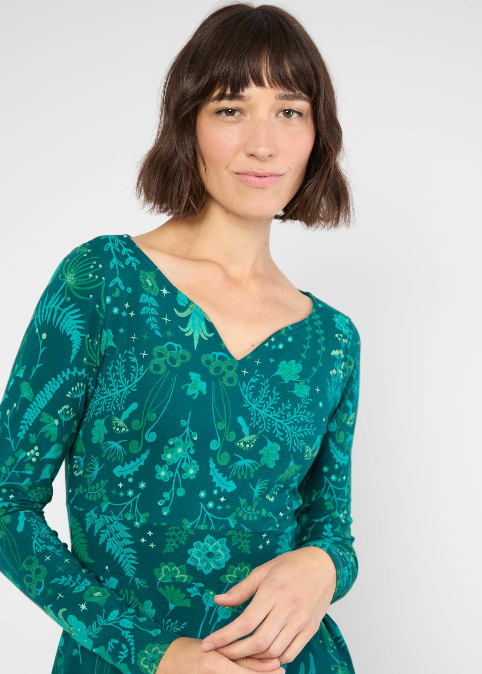 Jerseykleid Froggy Queen, magical night walk, Kleider, Grün