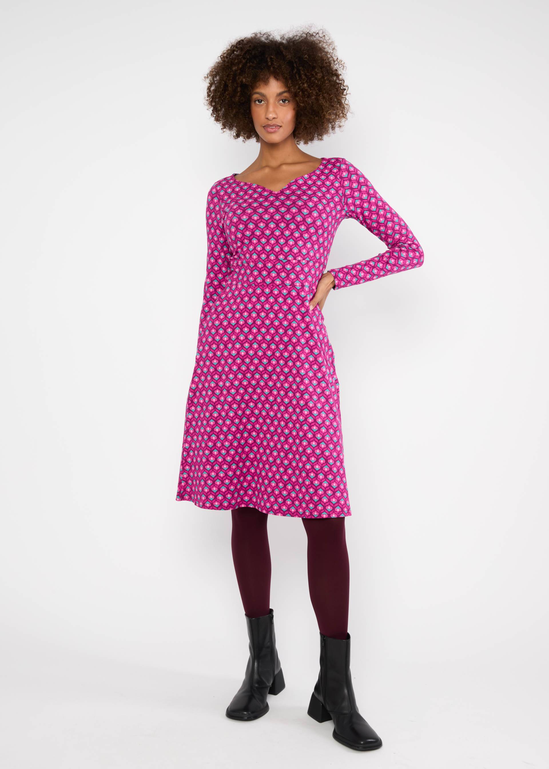 Jerseykleid Froggy Queen, sweet fountain flower, Kleider, Rosa