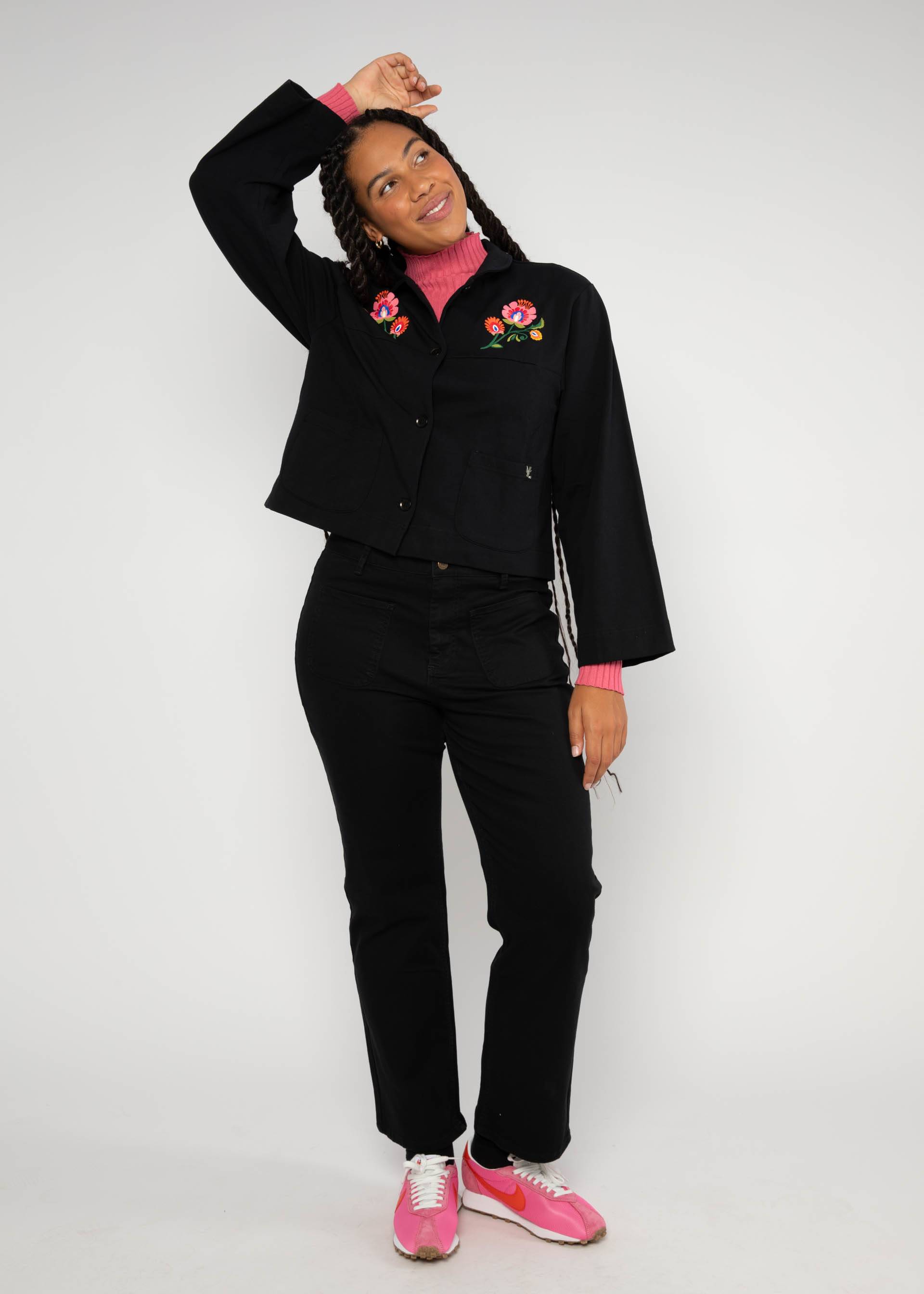 Zip Top Jacky's Jacket, back to black, Jackets & Coats, Black