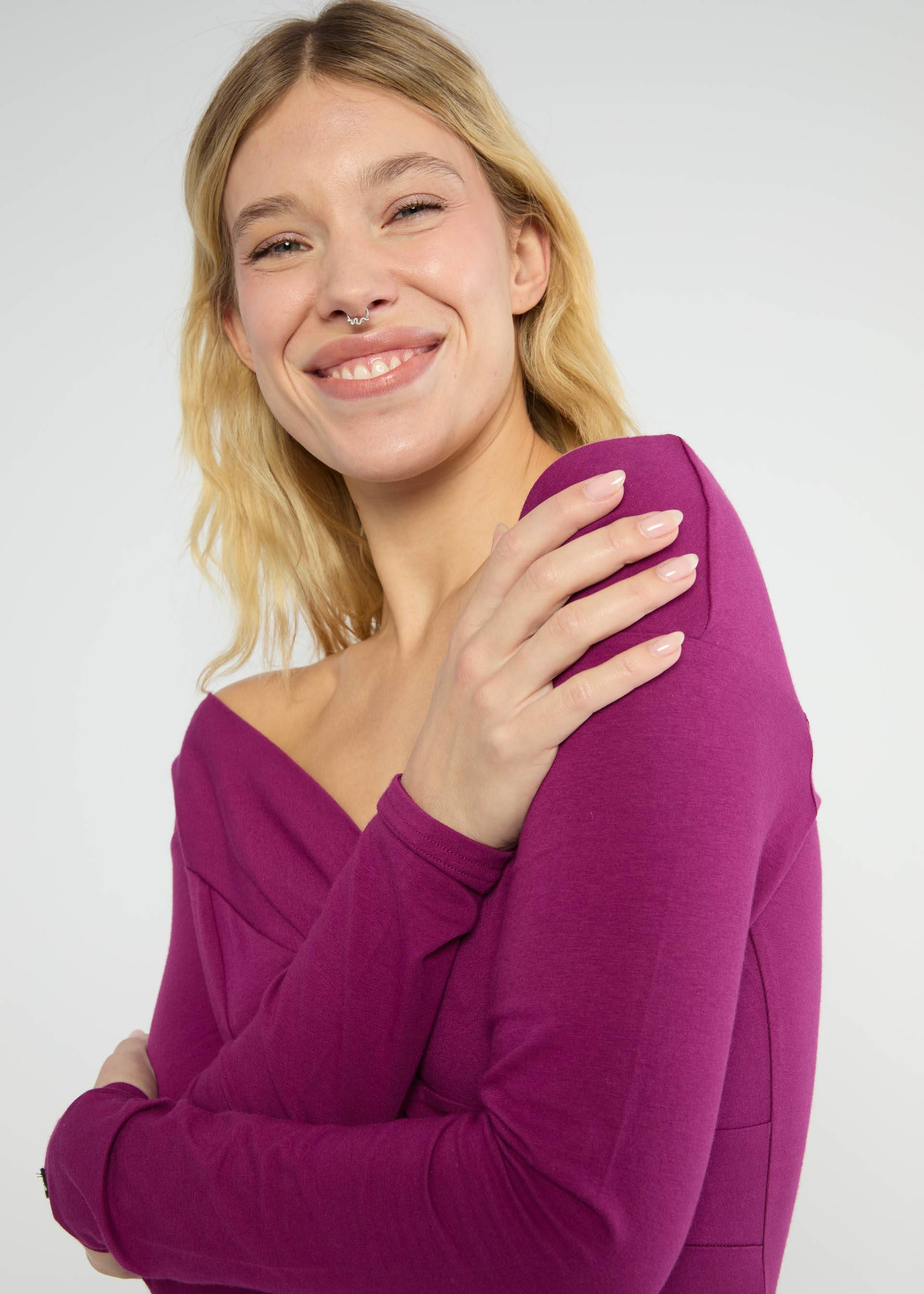 Longsleeve Lovebirds Kiss, magenta dreaming, Shirts, Rot