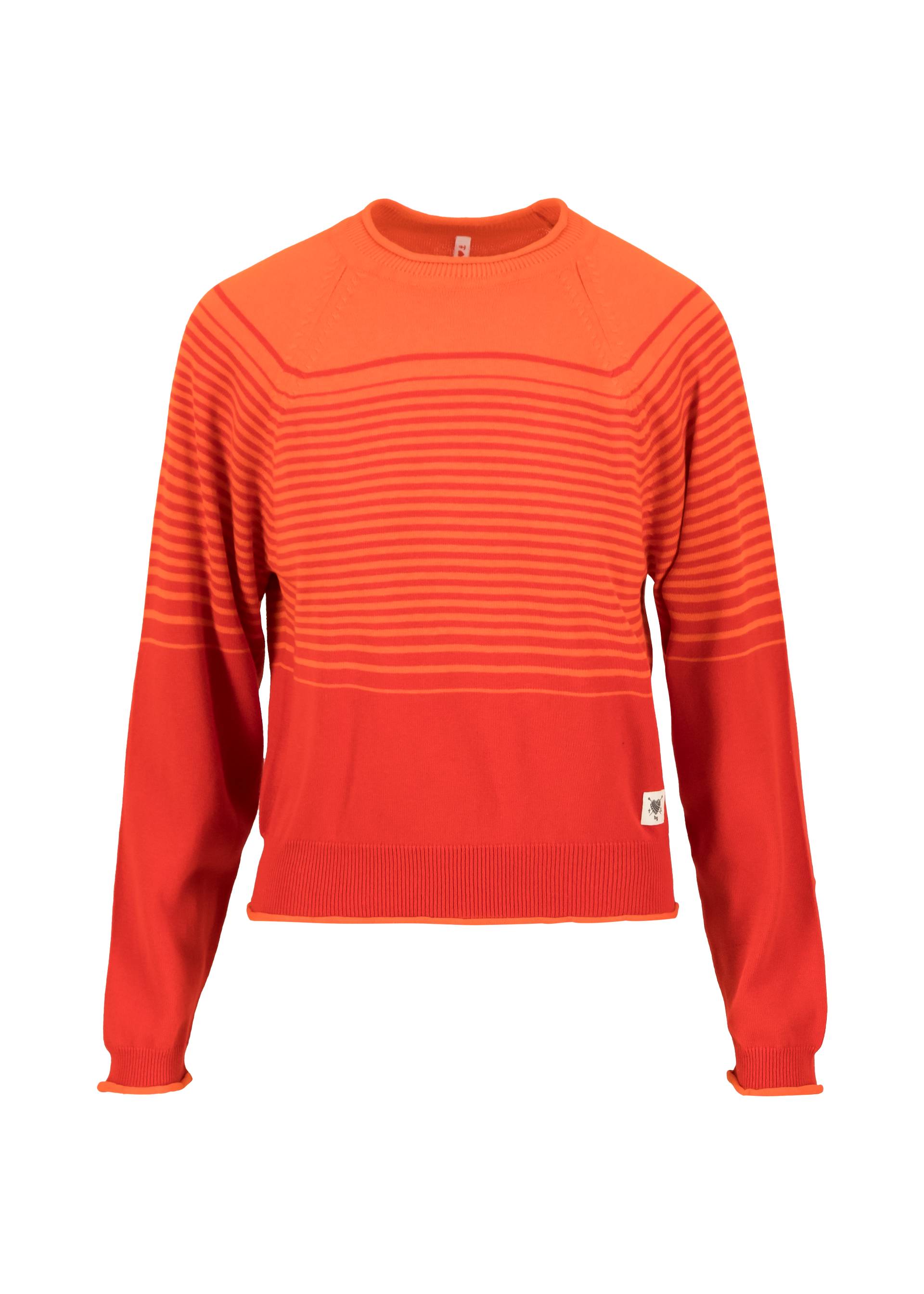 Strickpullover Marvellous Minds, gradient hella stripe, Strickpullover, Rot