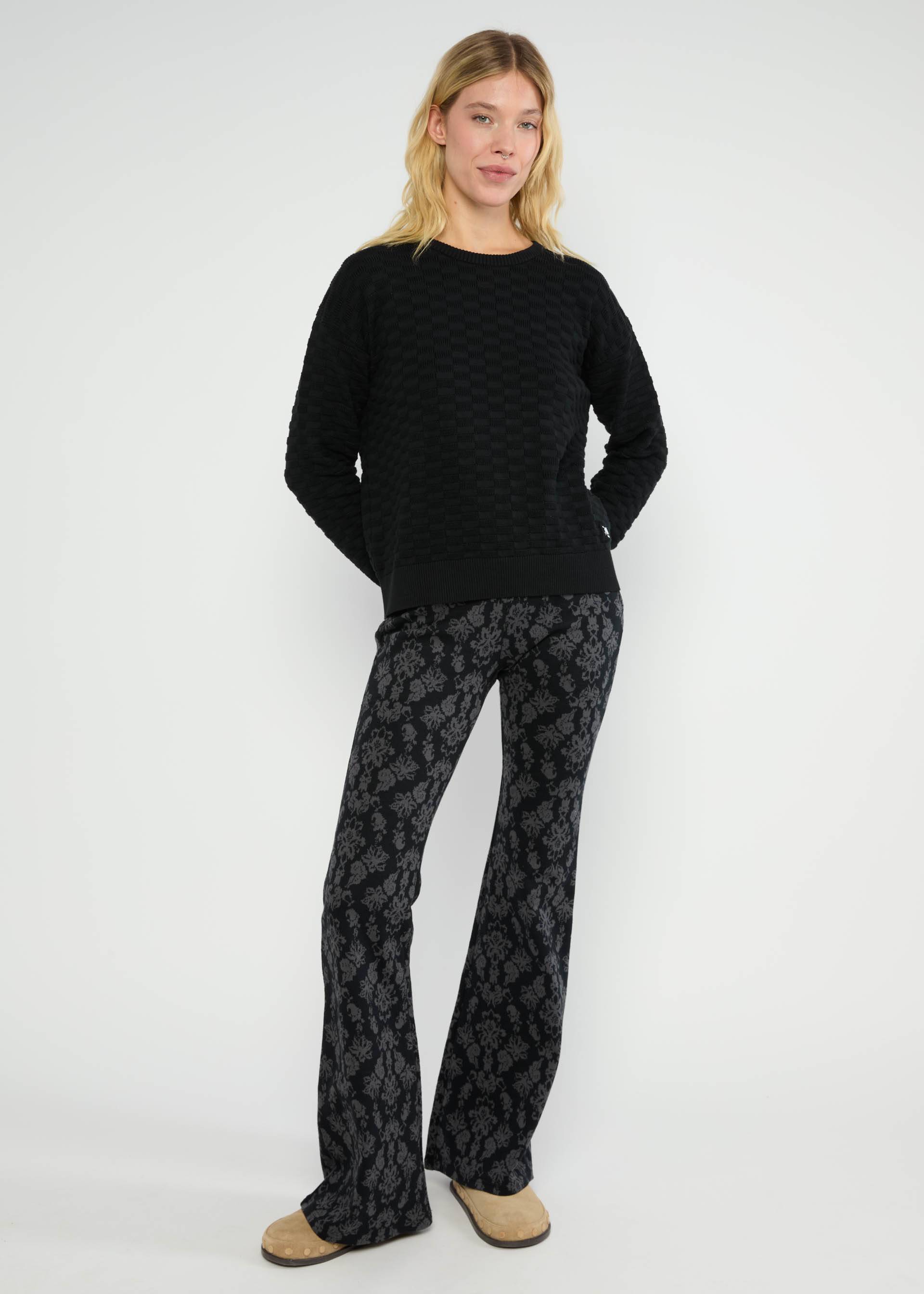 Flares On a Winters Day Flared, princess tapestry black, Trousers, Black