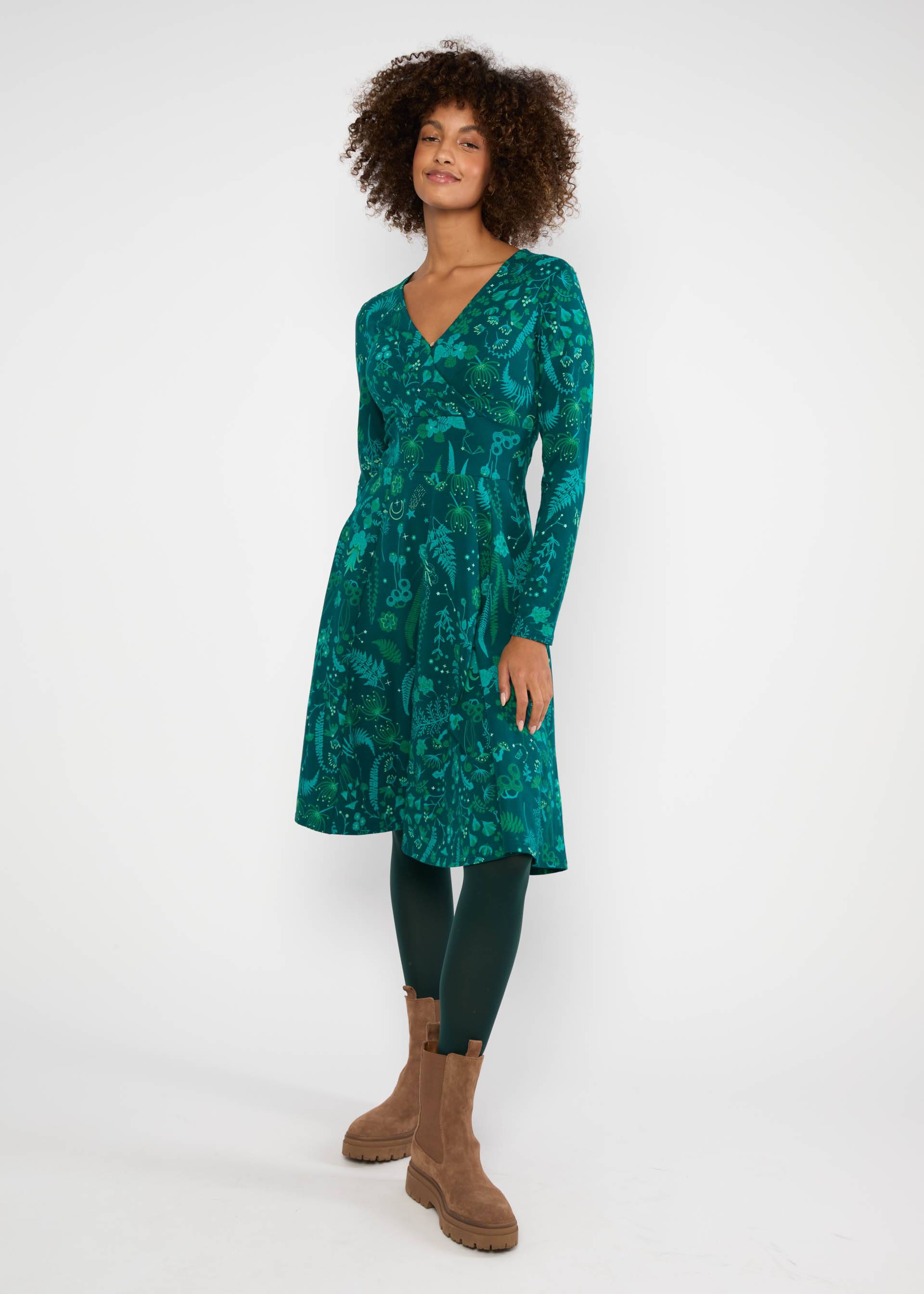 Jerseykleid Shalala Tralala, magical night walk, Kleider, Grün