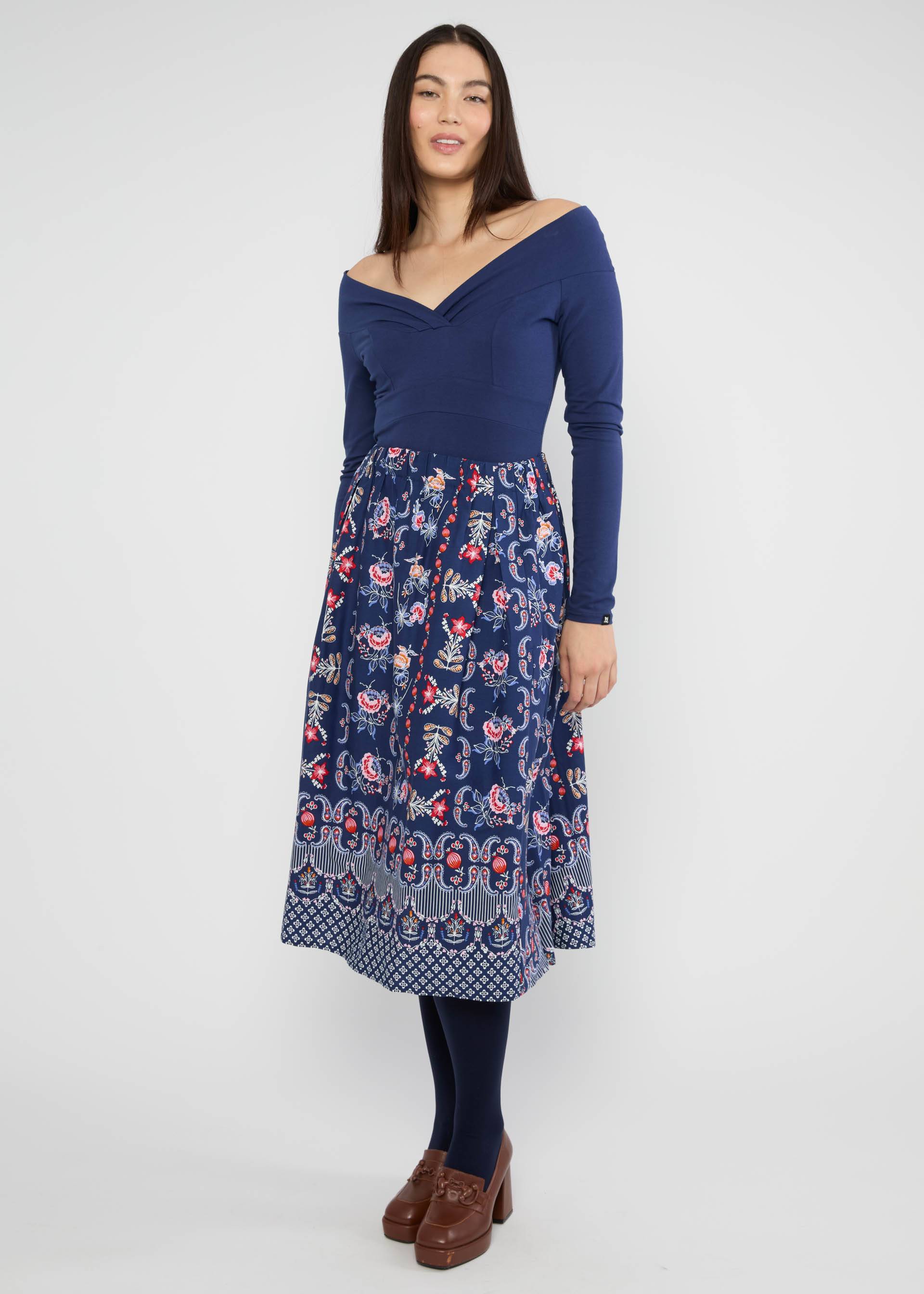 Midirock Swing Around the Clock, frisian porcelain, Röcke, Blau