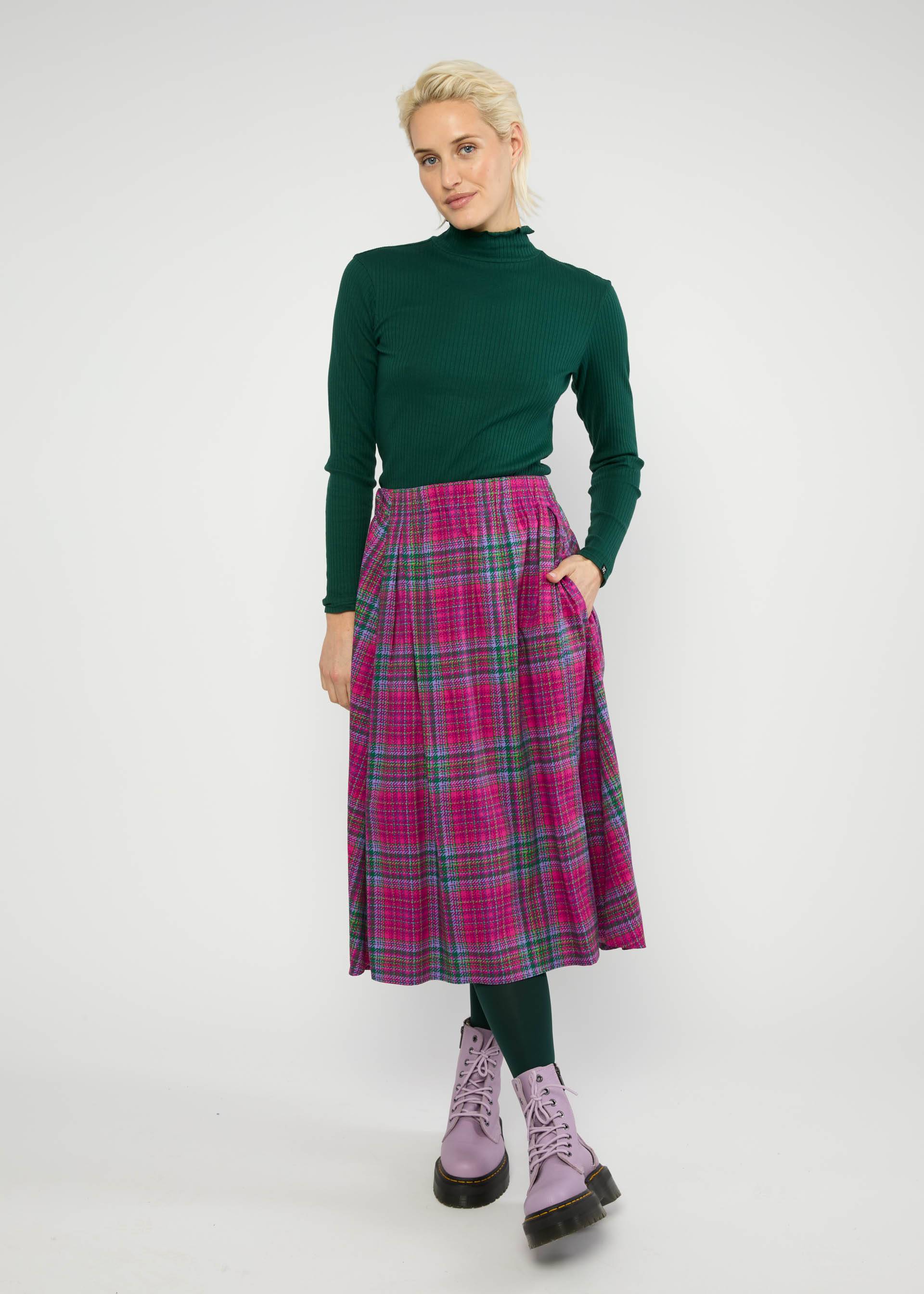 Midirock Swing Around the Clock, princess garden check, Röcke, Rosa