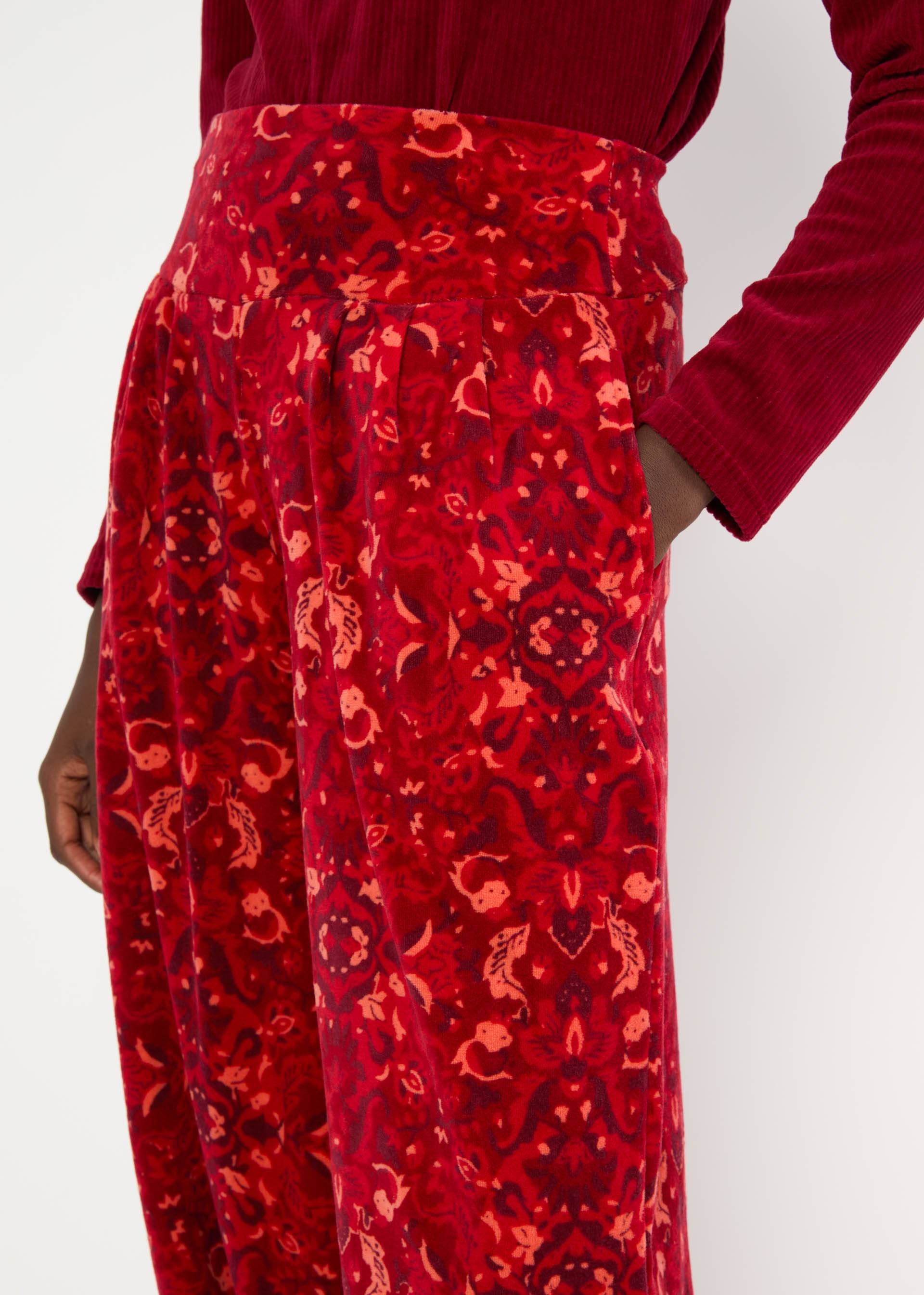 Jogginghose Velvet Merry Moments, red carpet feelings, Hosen, Rot