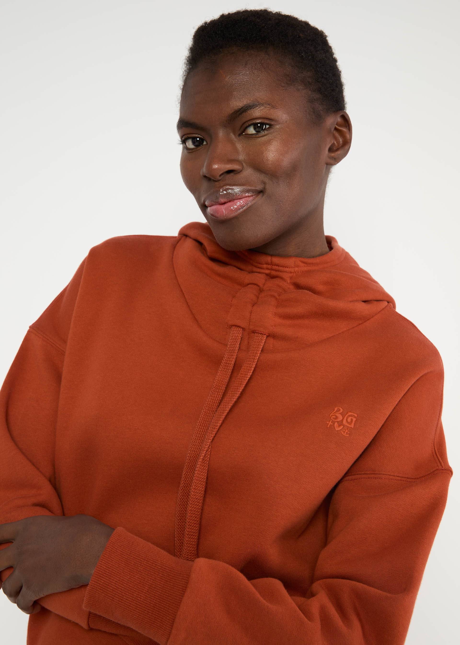 Hoodie Casual Hooded, brown urban vibes, Sweatshirts & Hoodies, Braun