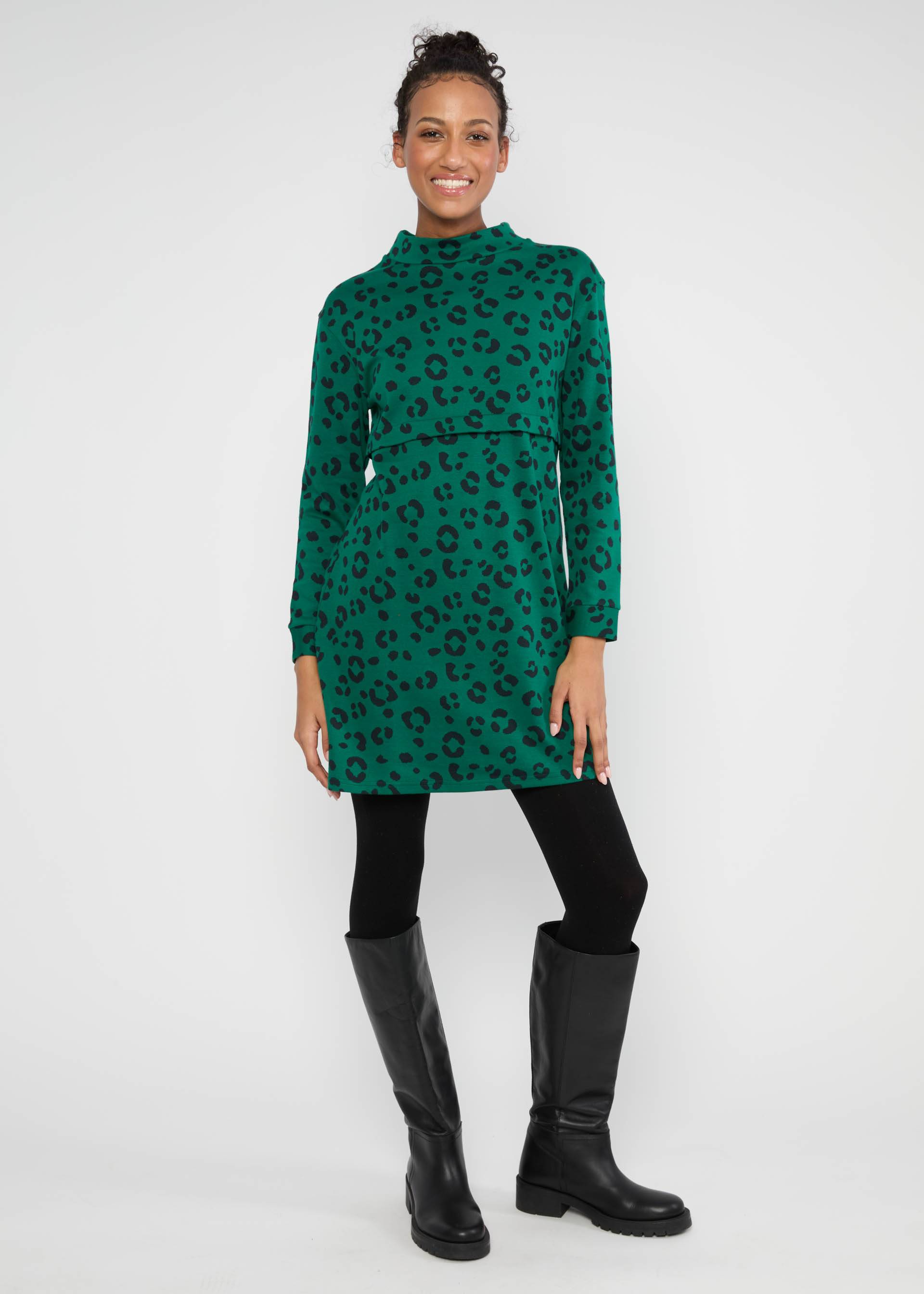 Herbstkleid Wild Side Moments, wild green leo, Kleider, Grün