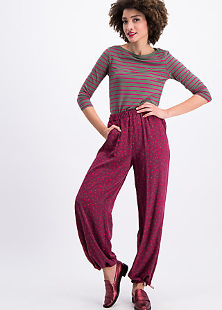 Wide Leg Trousers honkey tonk, rouge roses, Trousers, Red