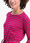 logo stripes longsleeve dress, rough line, Kleider, Rot