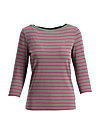 logo stripes sailorette 3/4 shirt, tough line, Shirts, Green
