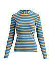 logo stripes turtle longsleeve, water line, Shirts, Turquoise