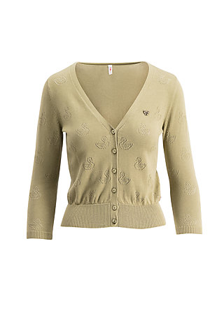 Cardigan reet petite, green swan, Strickpullover & Cardigans, Grün