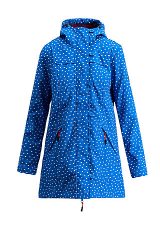 Soft Shell Jacket wild weather long anorak, dot and anchor, Jackets & Coats, Blue